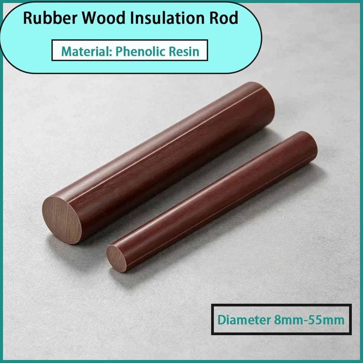 Rubber wood insulation rod with a diameter of 8mm-55mm is used for electrical insulation, mechanical support, etc