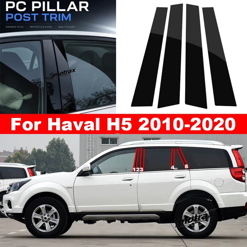 Car Middle Pillar Posts for Great Wall GMW Haval H5 2010-2020 Car Window Trim Cover BC Column Sticker Accessories