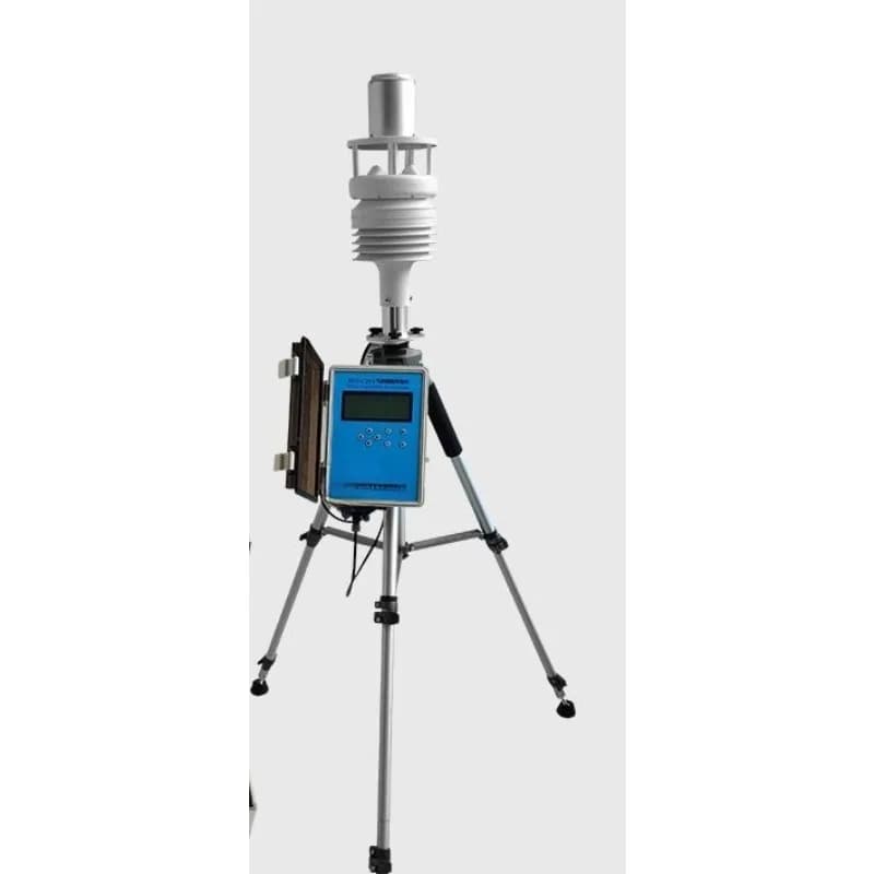 Portable ultrasonic wind speed and direction weather station, integrated field emergency environmental monitoring