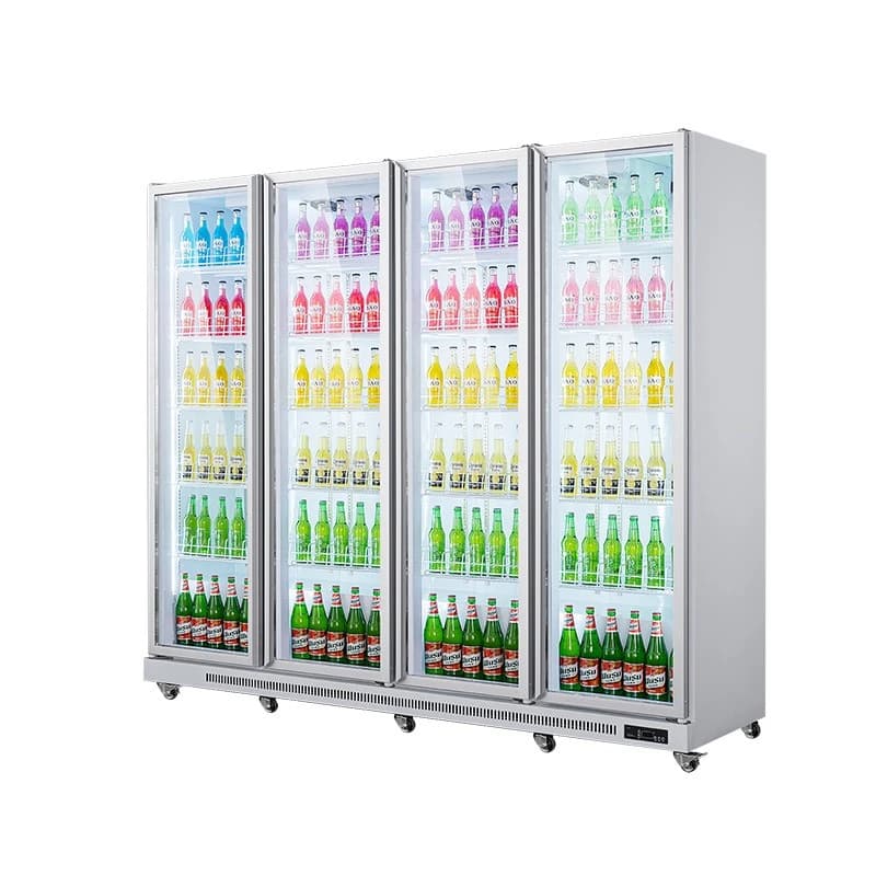Commercial Refrigerator Bar Internet Celebrity Beer Cabinet Fresh-Keeping Display Cabinet Vertical Refrigerator Four-Door