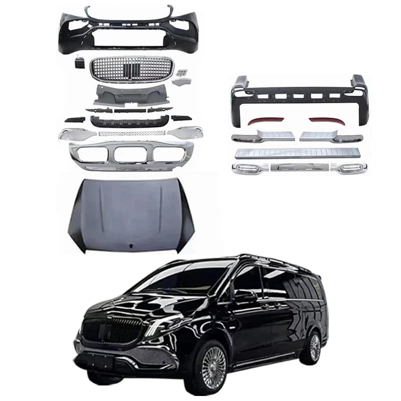 Hot Sale Auto Body Parts Durable PP Material Car Bumpers Modified Car Body Kit for Mercedes Benz Vito Vclass W447 V250 V Class