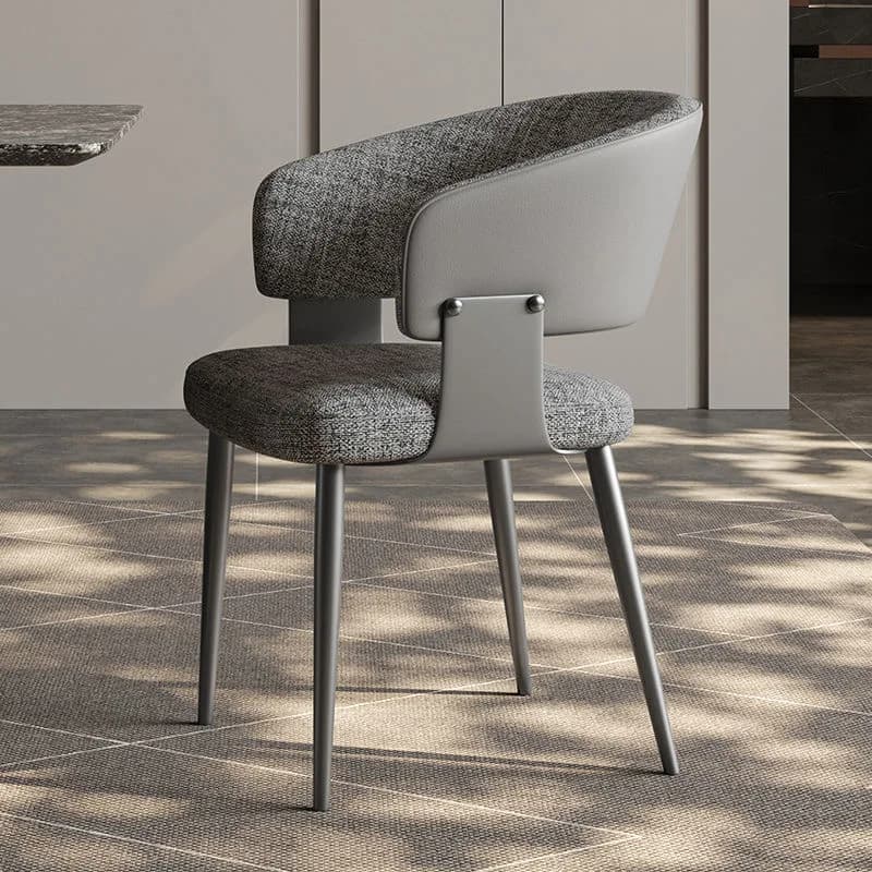 Nordic Modern Dining Chairs Minimalist Accent Seating Designer Upholstered Sofa Chair for Dining Room & Living Room Chairs