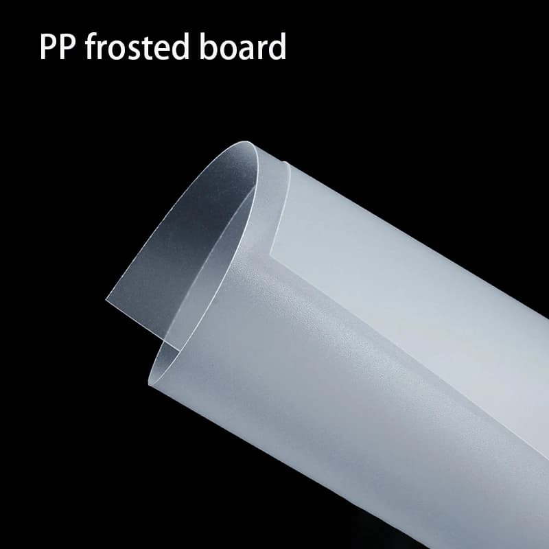 Frosted SemiTransparent PP Plastic Sheet 0.3mm~2mm 100x100 100x200 200x200 200x300 210x297mm