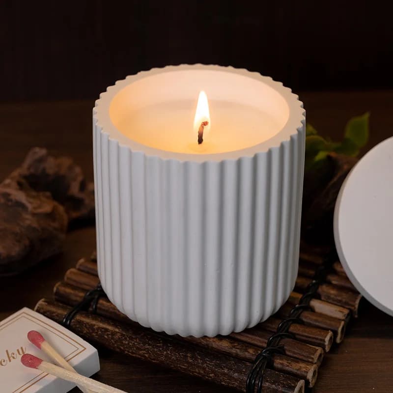 Candles Home Decoration Relief Gypsum Cup Premium Souvenir Soy Wax Scented Candle Birthday Gift