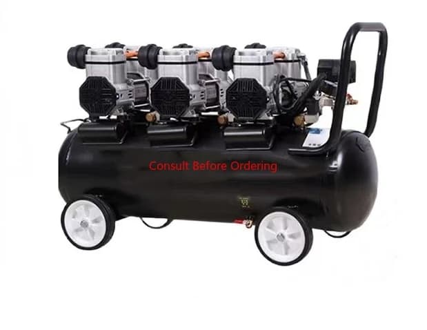 100L Portable Air Compressor Quiet Air Pump High Pressure Oil-free Air Pump Industrial Heavy Compressor