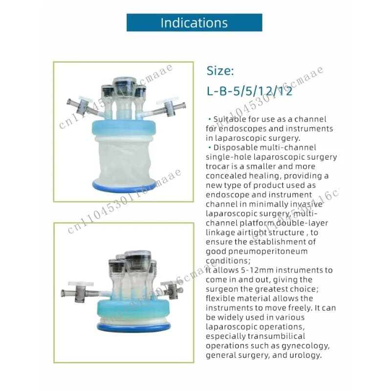 Single incision laparoscopic surgical port, SILS port device with wound protector, 4 instrument ports
