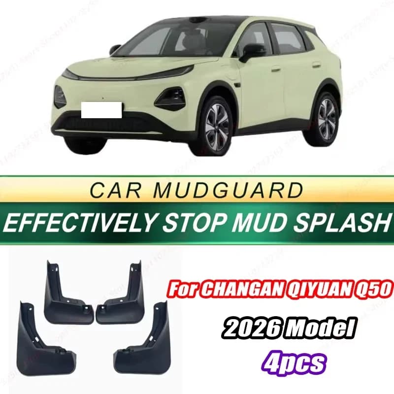 For CHANGAN QIYUAN Q50 2026 Model 4PCS Front Rear Mud Flaps Splash Guards Fender Mudguards Auto Accessories
