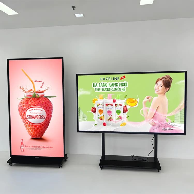 75/86/100 inch 4K touch screen Smart TV LED display Kiosk digital signage out-of-home advertising sign and display TV