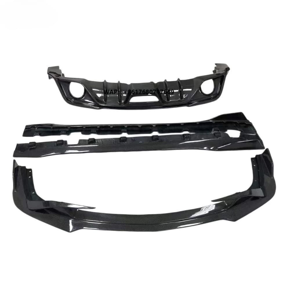 Carbon Fiber Body Kit for Mustang 2018-2020: Front Bumper Spoiler, Rear Diffuser, Side Skirts, Small Body Kit