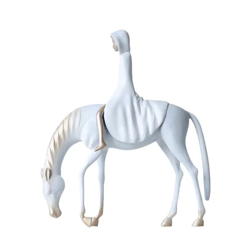 &c Modern Light Luxury Desert Princess Horse Animal Sculpture Creative Ornaments Crafts Synthetic Resin Desktop Study Decor