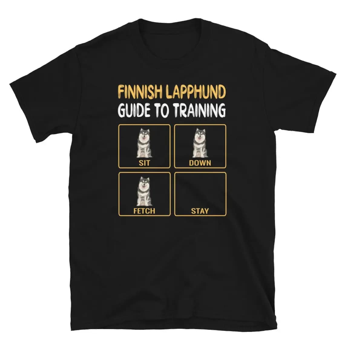 Funny Finnish Lapphund Obedience Guide To Training T-Shirt 100% Cotton O-Neck Summer Short Sleeve Casual Mens T-shirt Size S-3XL
