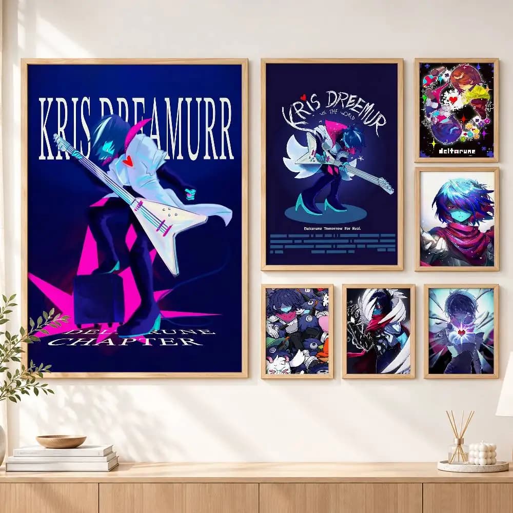 K-Kris D-Dreemurr D-Deltarune Custom HD Waterproof Self Adhesive Wall Art Poster
