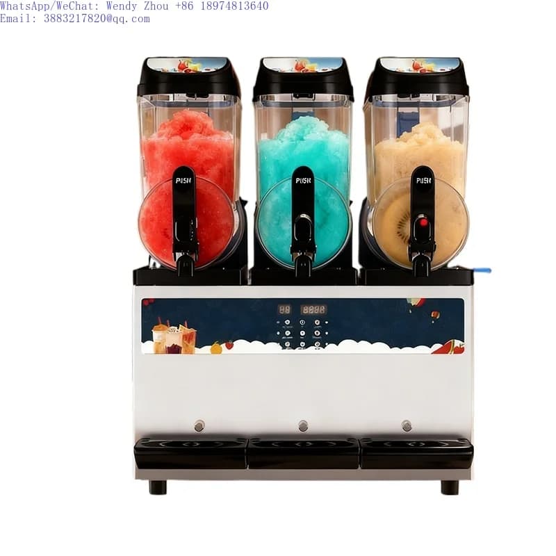 CE ETL Commercial Slushie Machine Slushie Machine Frozen Drink 12 L Stainless Steel Ninja Frozen Drink Slush Machine 3 Tank