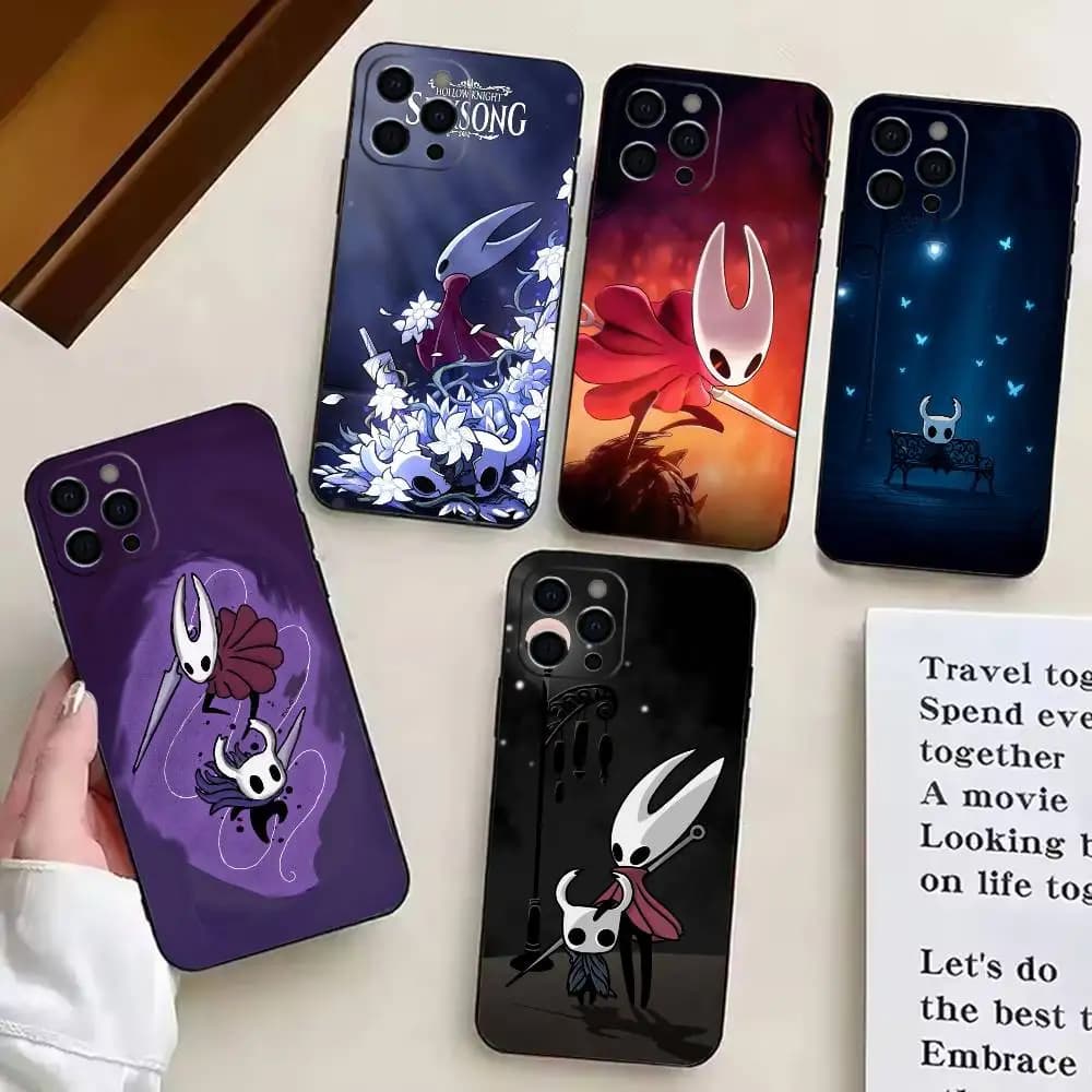 Silksong H-Hollow K-Knight  Phone Case For iPhone17,16,15,14,13,12,11 Plus,Pro Soft Silicone Black Cover