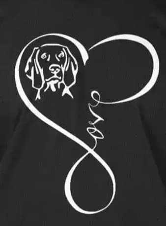 Weimaraner Heart Graphic Funny Dog Lovers Gift T-Shirt 100% Cotton O-Neck Summer Short Sleeve Casual Mens T-shirt Size S-3XL