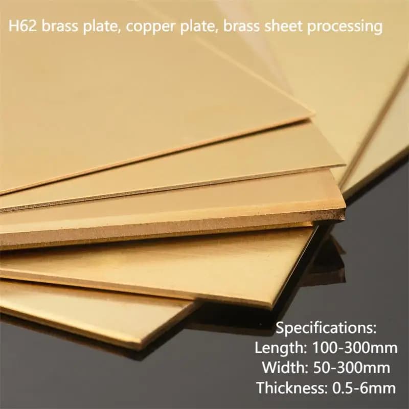 H62 Brass Plate Brass Sheet Custom CNC Laser Cutting Processing Solid Brass Sheet DIY Handmade Metal Plate Industrial Wholesale