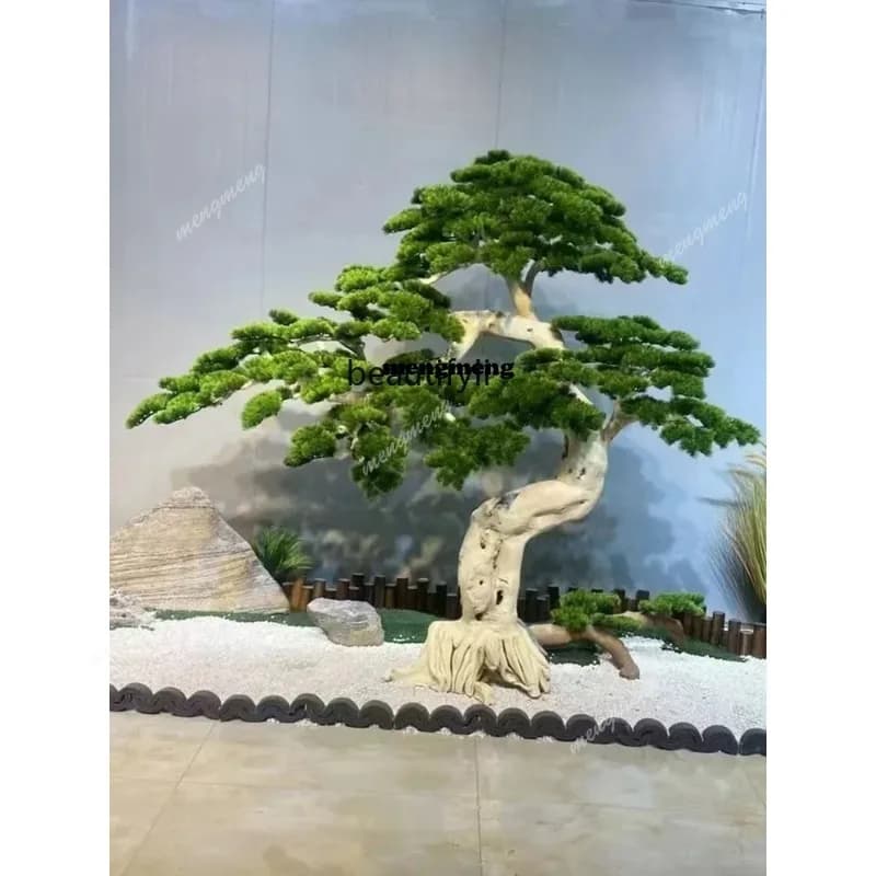 Artificial Pine Welcome Pine Landscape Fake Trees Hotel Lobby Soft Decoration Modeling OrnamentsX