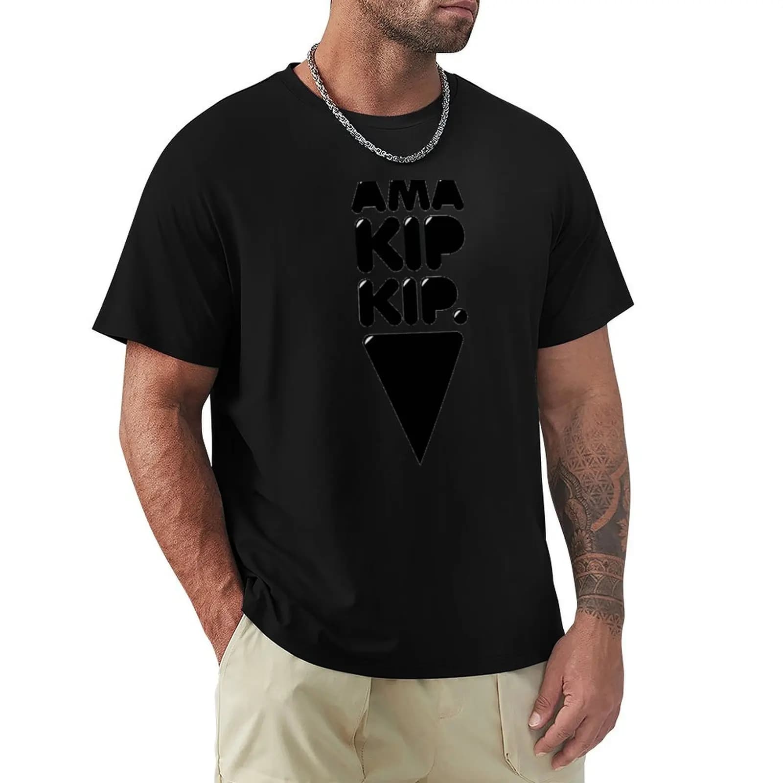 ama kip kip T-Shirt plain vintage tee shirts for men