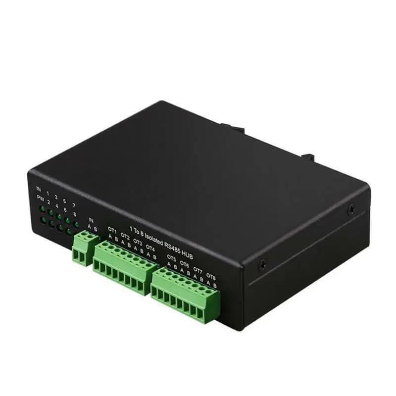 RS485 Hub 1 to 8 Isolated Rs-485 Splitter 485 Sharer 1 in 8 Out Industrial Grade Optically Isolated Two-Way
