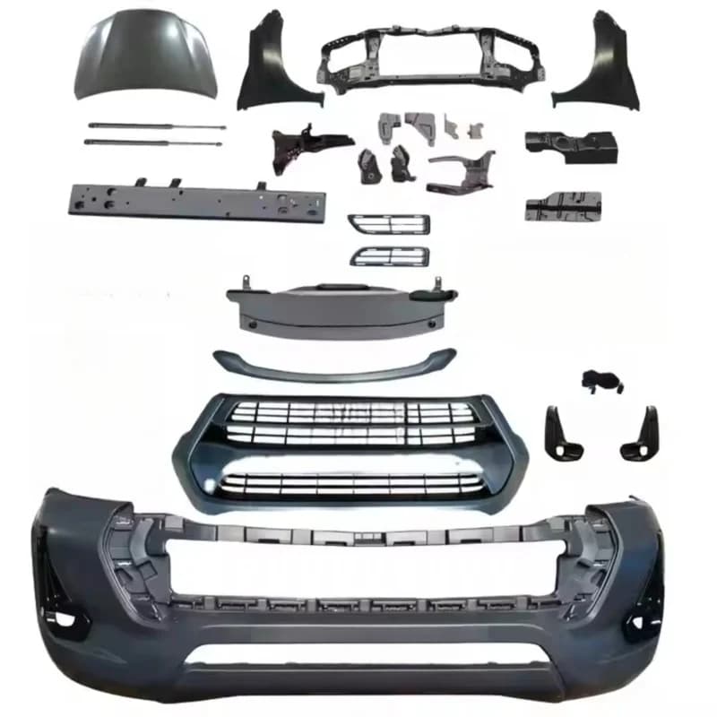 4X4 Pickup Revo Style Front Bumper Body Kit 2005-2014 Offroad Exterior Upgrade Replacement Body Parts