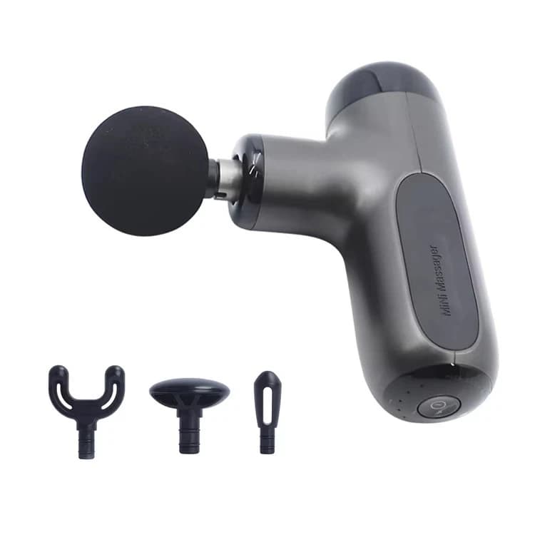 2025 High Quality Deep Tissue Mini Fascia Gun Percussion Vibrating Body Facial Muscle Small 4 Head Massage Gun Mini