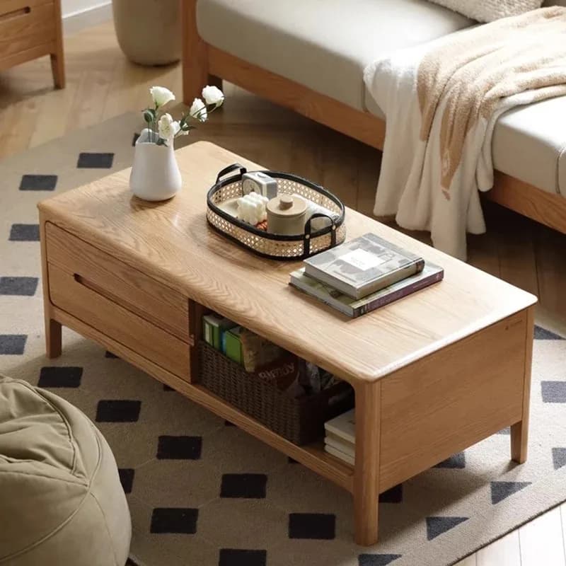 Rectangle Simple Coffee Table Decoration Luxury Modern Wood Living Room Designer Side Table Standing Mesa Auxiliar Home Decor