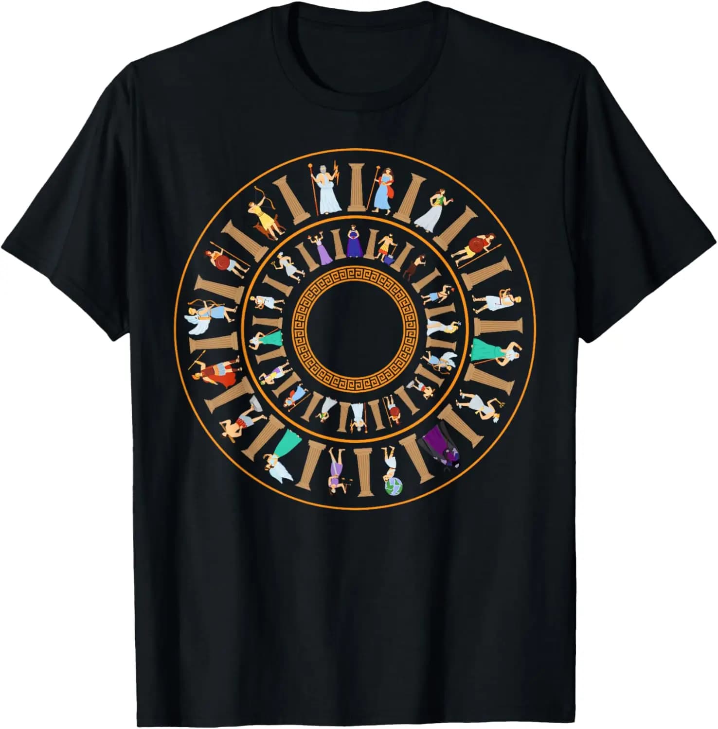 Ancient Greece Mythology Greek Gods T-Shirt 100% Cotton O-Neck Short Sleeve Summer Casual Mens T-shirt Streetwear