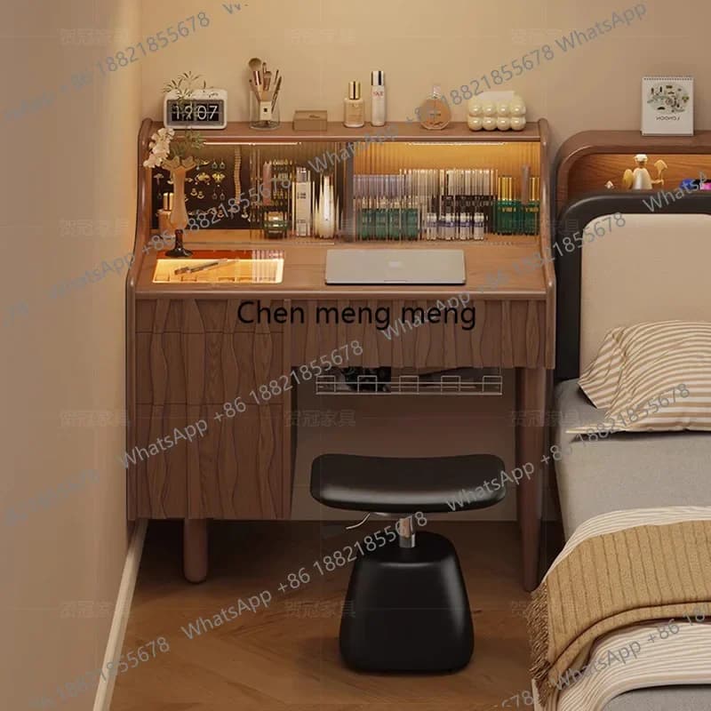 Wood Drawers Vanity Table Makeup Bedside Chair Desk Dressing Table Corner Coffee Cheap Comoda Pra Quarto Postmodern Furniture