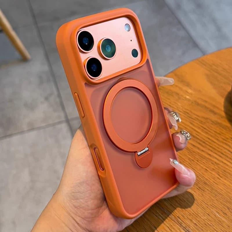 For Magsafe Metal Car Holder Ring Phone Case For iPhone 18 17 Pro Max 16 15 Pro 14 13 12 11 Air Magnetic Bumper Back Cases Cover