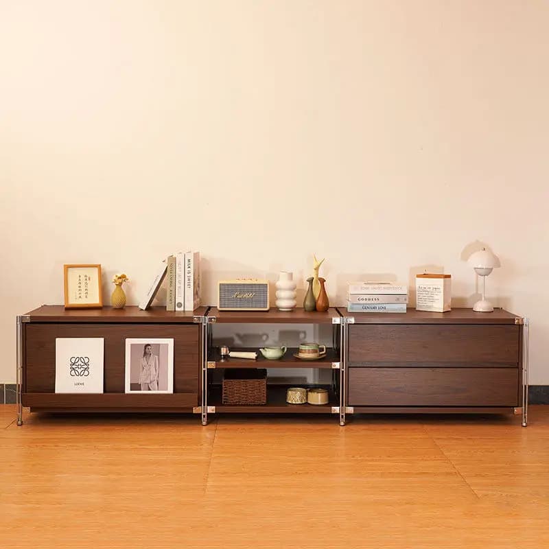 Home Floor Tv Stands Living Room Brackets Nordic Design Retro Tv Stands With Storage Wooden Muebles Para Hogar Home Furniture