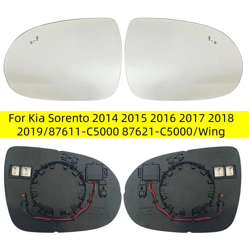 For Kia Sorento 2014 2015 2016 2017 2018 2019/87611-C5000 87621-C5000/Wing Mirror Lens With BSD Car Rearview Mirror Glass