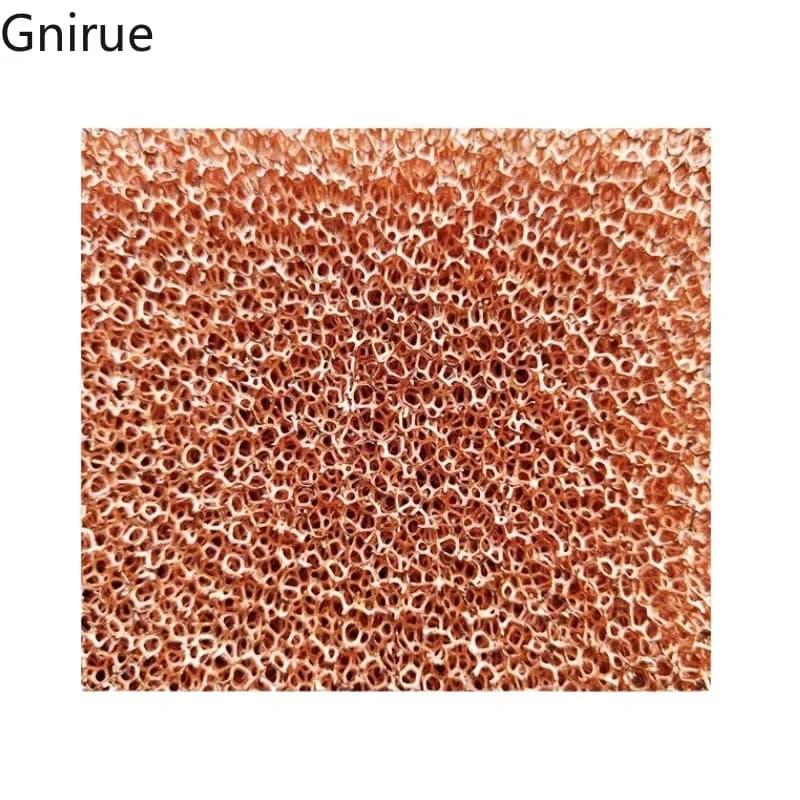 Gnirue 80um-25mm Thickness 20-130PPI Copper Foam Sheet Metal  Cu 100mmx100mm 200mmx300mm