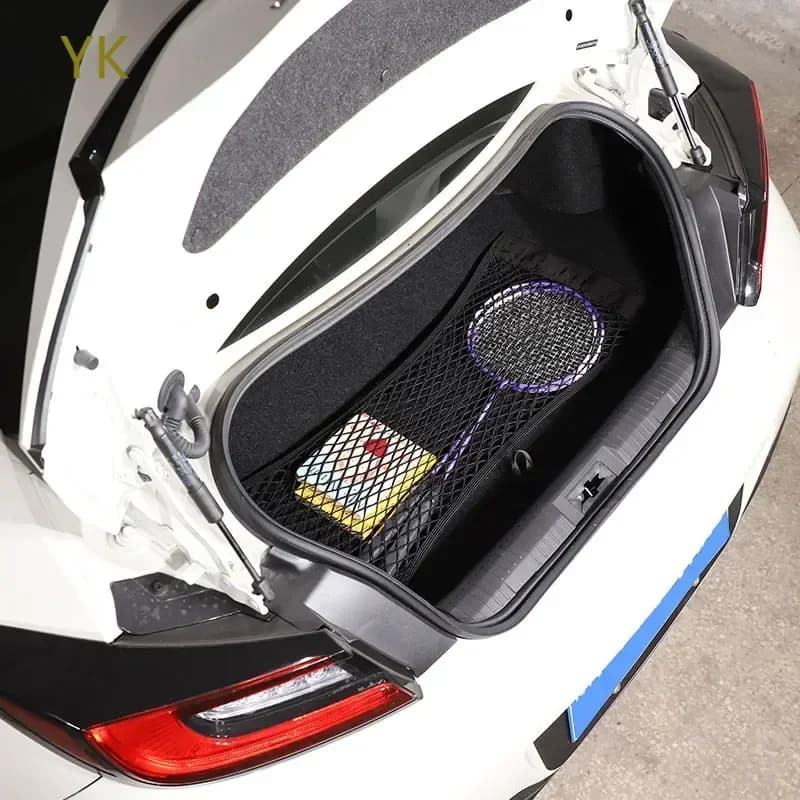 For Subaru BRZ for Toyota GR 86 22 Car Accessories Nylon Black Car Trunk Cargo Organizer Storage Elastic Mesh Bag Luggage Cargo