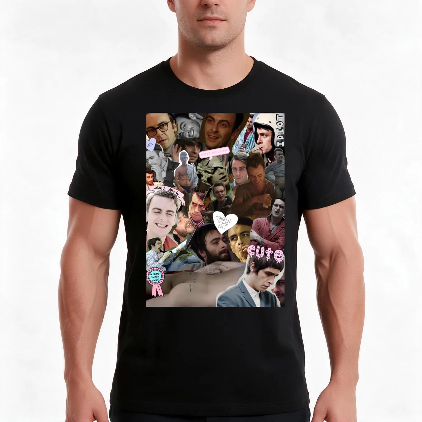 Joe Gilgun T-Shirt, Summer Casual Cotton Tee, Oversized Streetwear Tops, Vintage Graphic Print, Loose Fit Short Sleeve