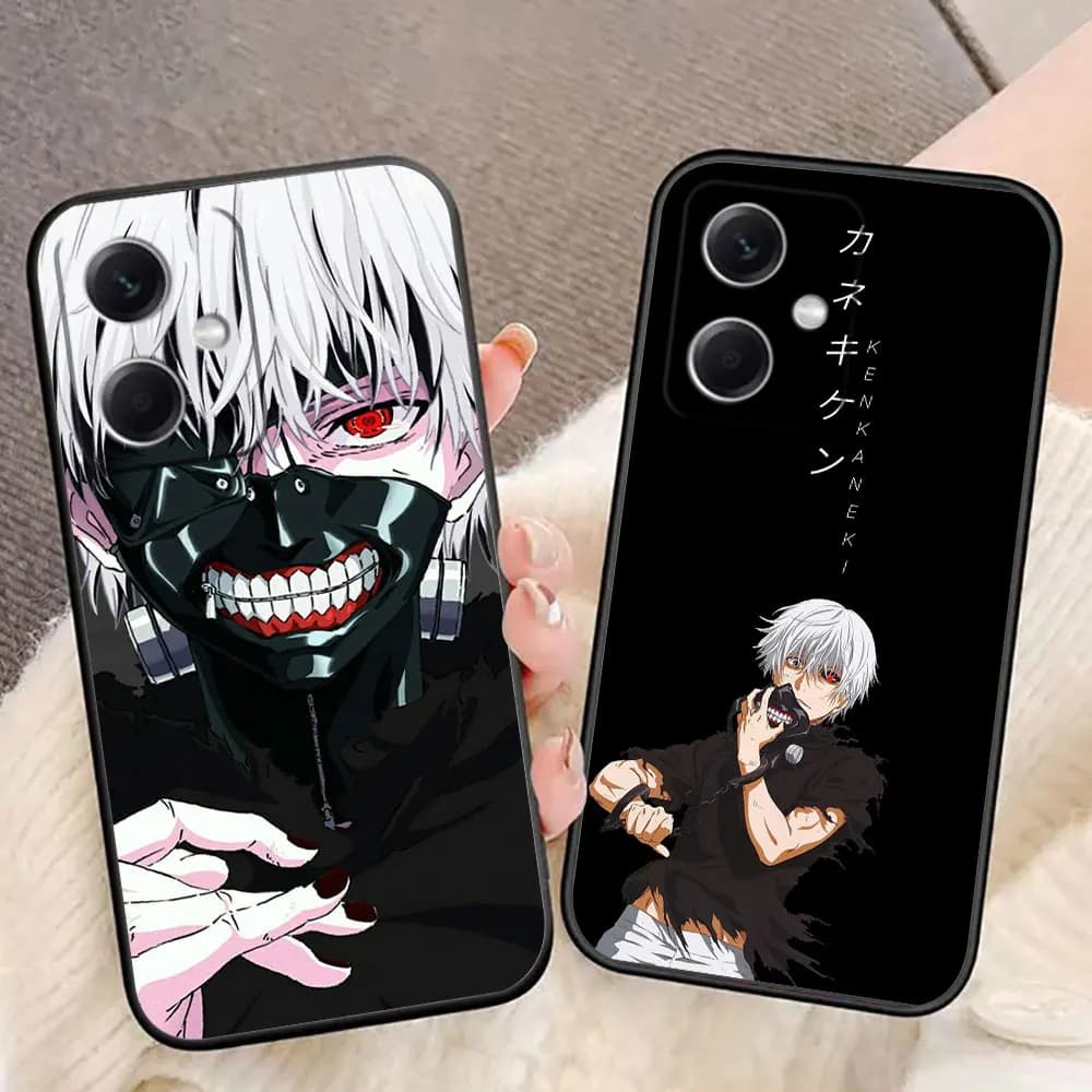 Tokyos Ghouls Kanekis Ken Phone Case For Xiaomi Redmi Note 15 14 13 12 12S 11 11T 11S 10 9T 9 Pro Case Funda DIY Shell Cover
