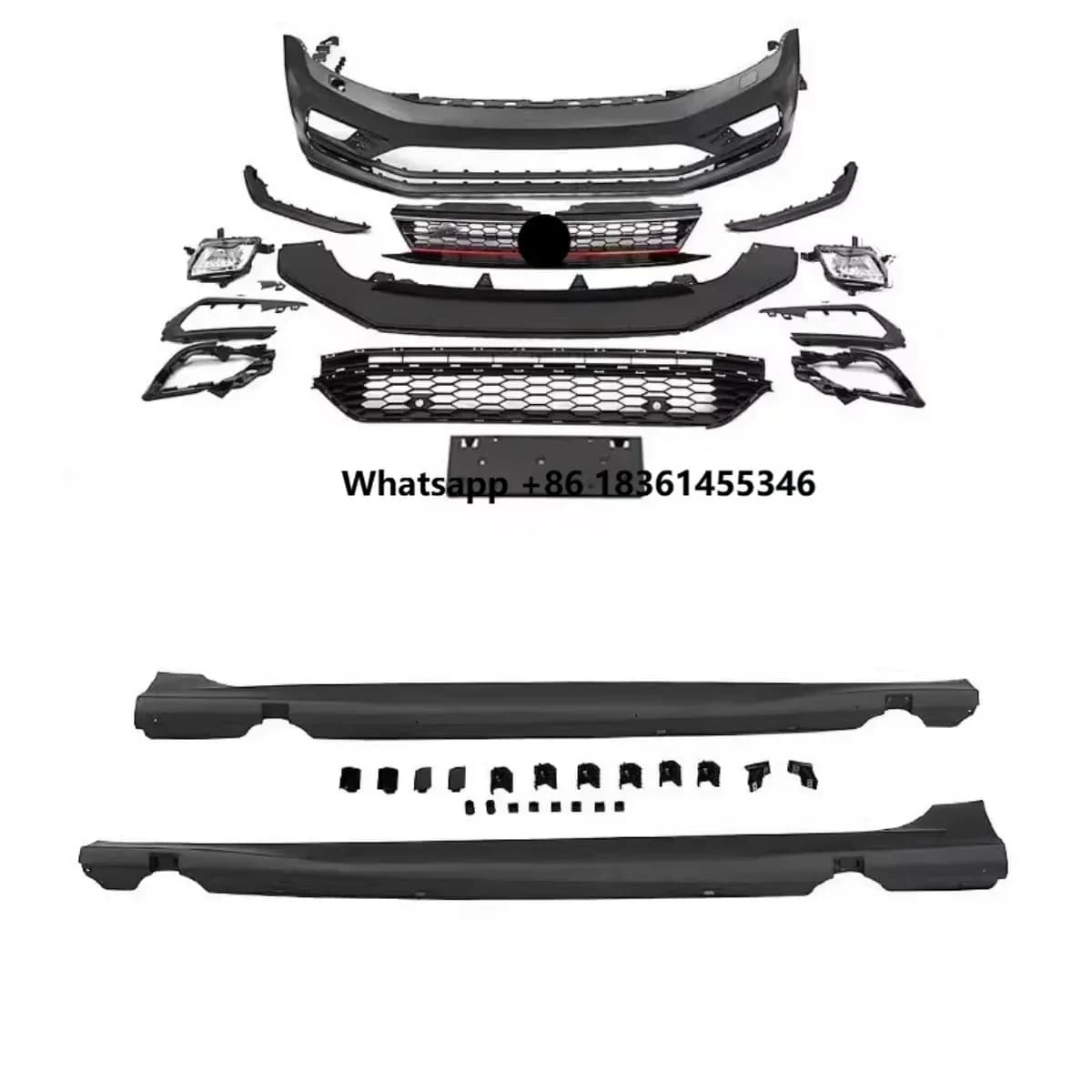 For vw Sagitar jetta GLI 2012-2018 modified Front bumper assembly Side skirt Grille Car Accessories Body kit