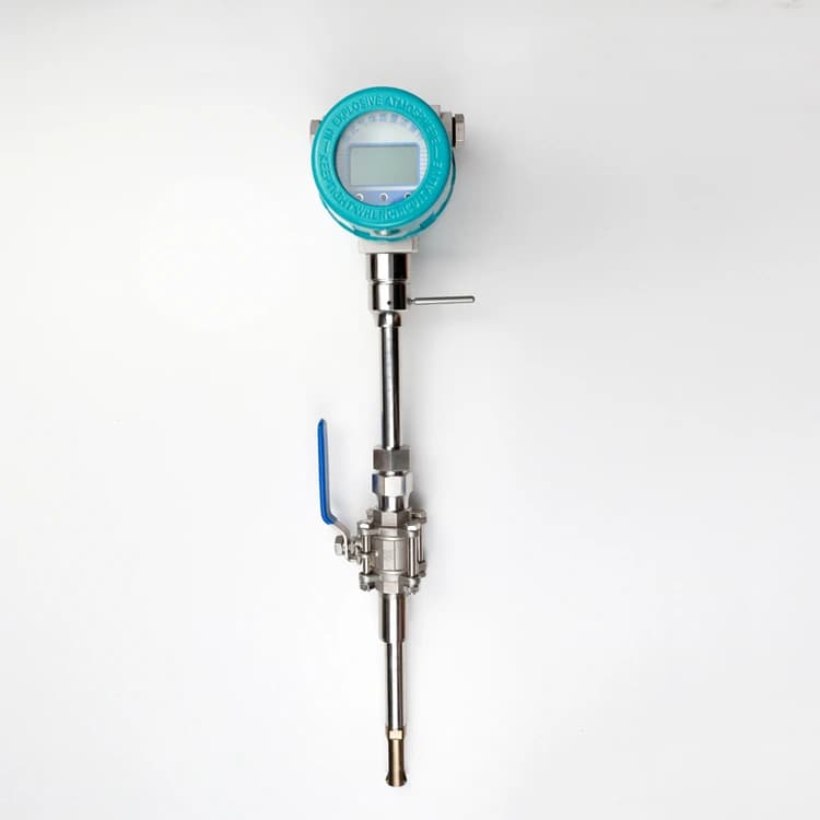 High Temperature Digital RS485 Thermal Mass Gas Air Flow Meter Sensor Customizable Stainless Steel For Water Oil Insertion Type