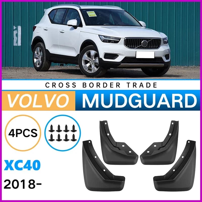 Mudflaps Fender For Volvo XC40 2018-2024,Mud Flaps, Splash Guards, Front and Rear Wheels Fender,Car Accessories 4Pcs