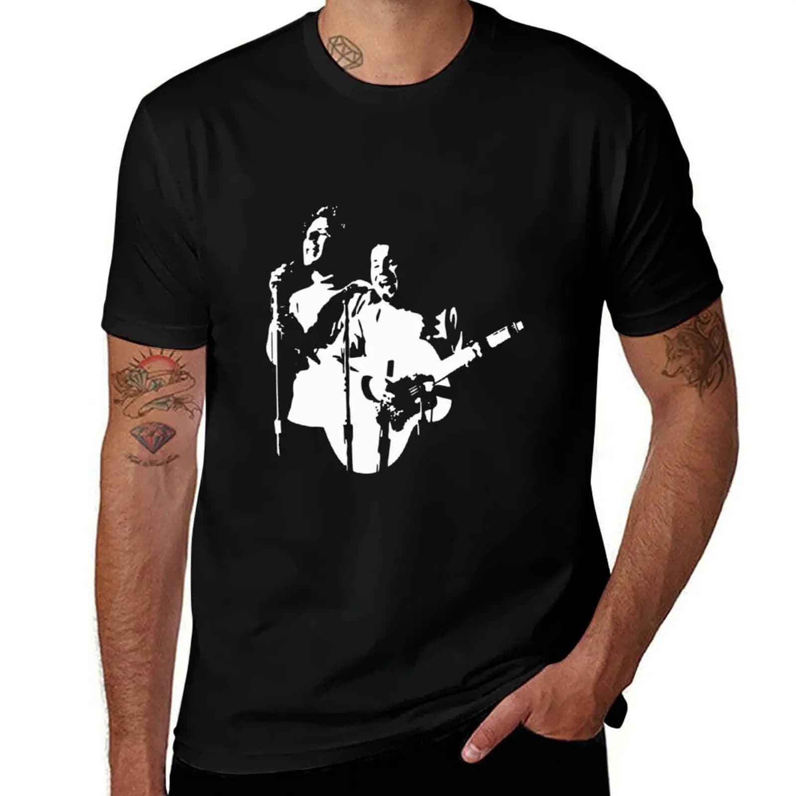 Simon & Garfunkel T-Shirt Luxury man croswit shirt man mens graphic t-shirts hip hop