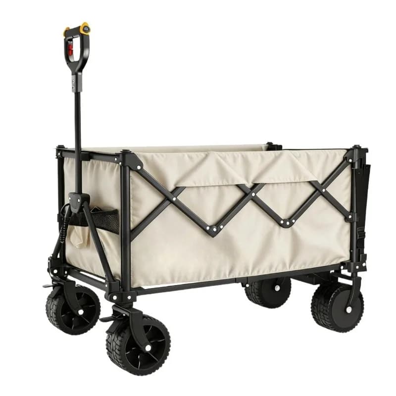 Intelligent electric camper can ride folding outdoor picnic moving trolley can walk pet walking baby artifact