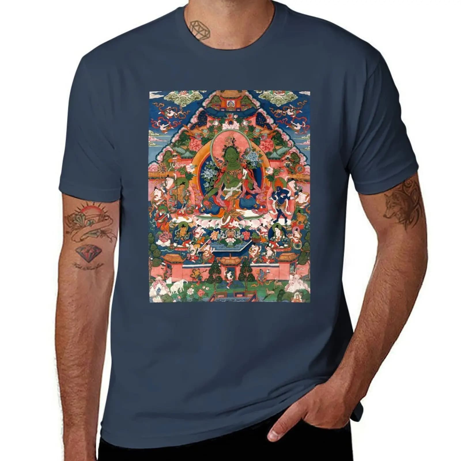 The Green Tara. T-Shirt man t shirt designer man t shirt luxury T-Shirt