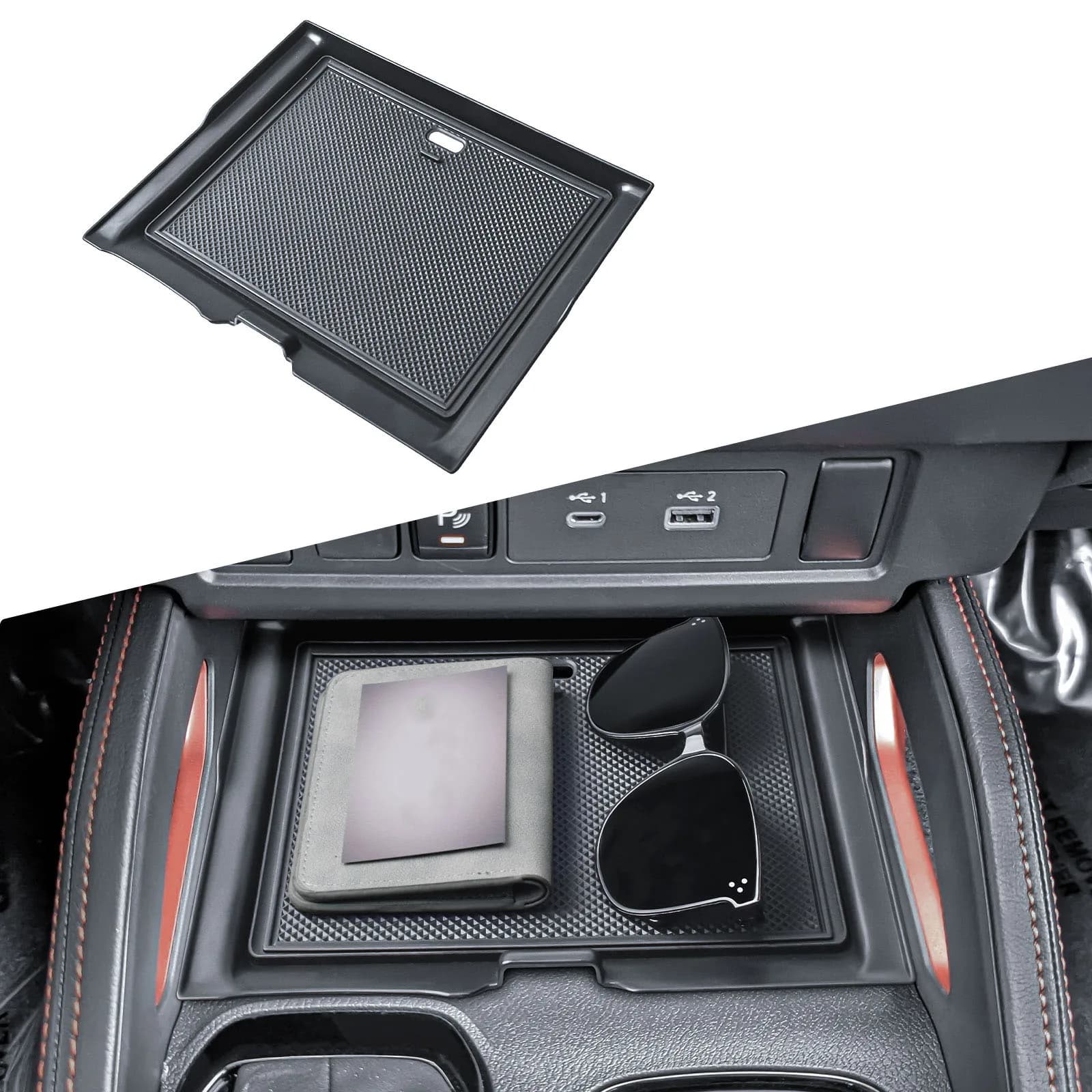 Gear Shift Center Console Organizer Tray for Nissan Frontier 2022-2025 Middle Center Console Hidden Cover Car Insert Accessories