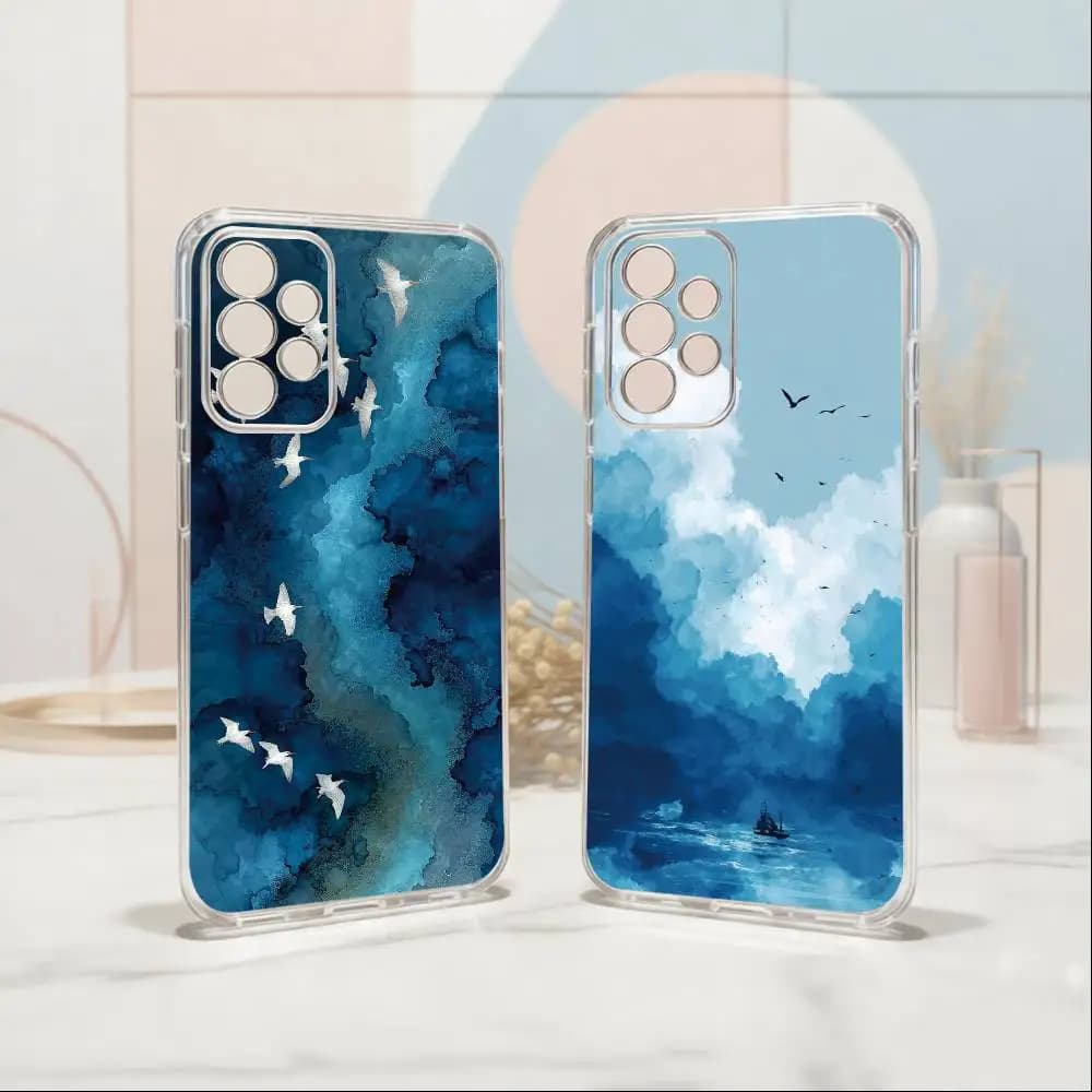 Sea Phone Case For Samsung S25,S24,S21,S22,S23,S30,Ultra,S20,Plus,Fe Transparent Cover