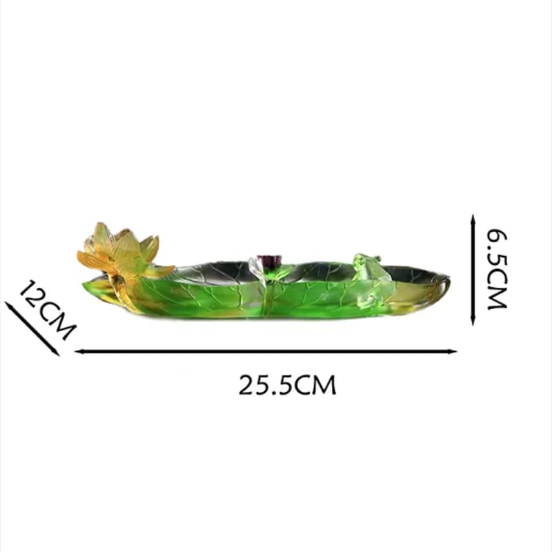 Handmade Modern Nordic Home Decor Crystal Fragrance Rack Frog Lotus Incense Burner