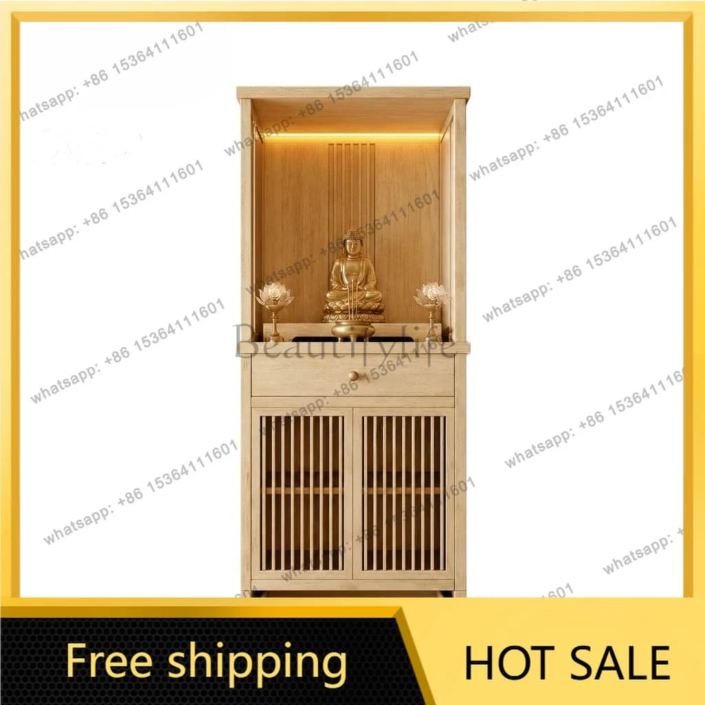 YJ Song-style Aesthetics New Chinese Household Shrine Table Buddha Hall Altar Cabinet For Guanyin God of Wealth Home Worship