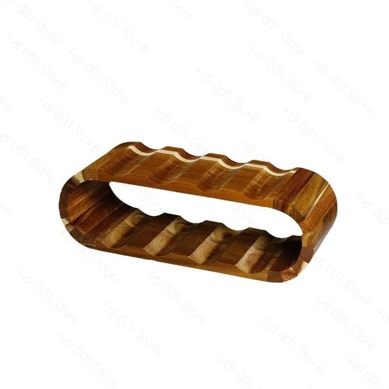 Acacia Wood Countertop Wine Rack Storage Water Bottle Organizer Wine Stand Holder for Bar Party Home Countertop Cabinet Inserts