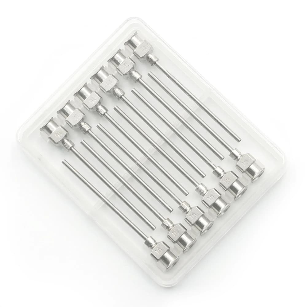 12 Pack 8G-30G 38mm Stainless Steel Dispensing Needle Tip Blunt Syringe Needle 1.5 Inches for Refilling Glue Syringes
