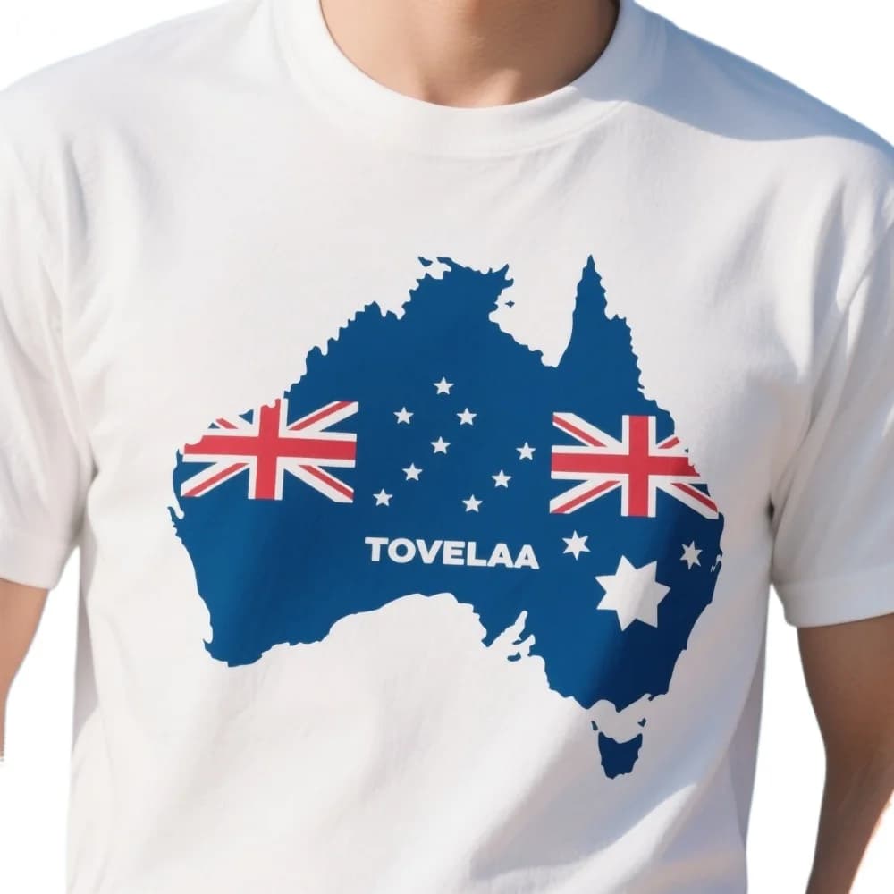 Fashion Design Australian Flag Printed Travel Souvenir Mens T-Shirt. Summer Cotton Short Sleeve O-Neck Unisex T Shirt New S-3XL