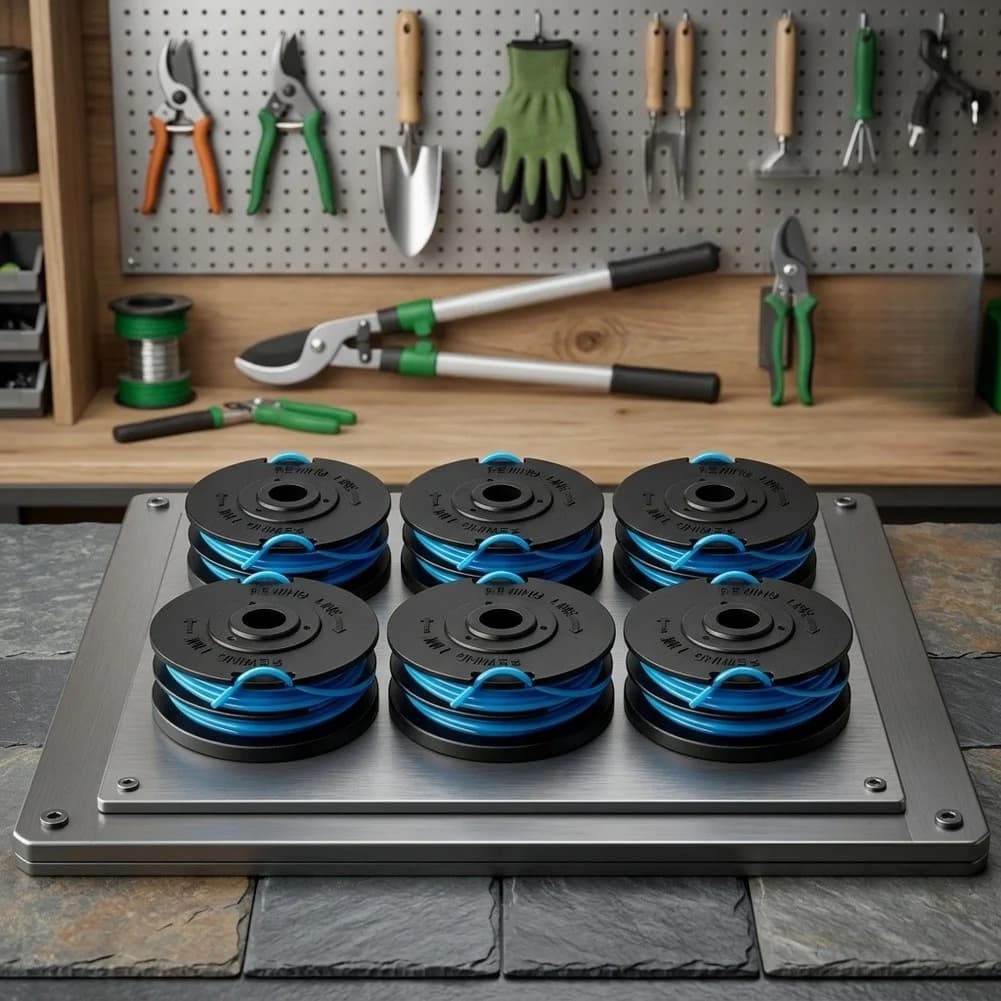 For KST 120X Spool and Cap Replacement Kit - Black Plastic Spool Cap Set for Professional and Recreational Use