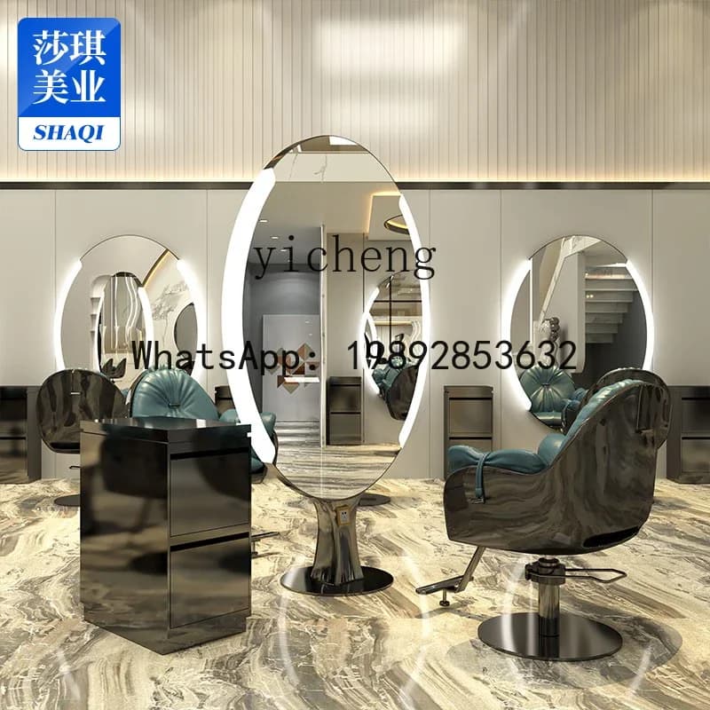 L21-hairdresser mirror table single-sided double-sided floor mirror barber shop hairdresser mirror